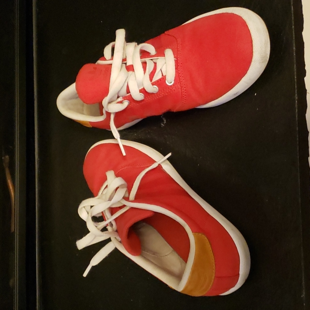 Red Adidas low tops
